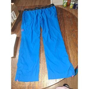 XL Koi Lite Slim Fit Elastic Waist Blue Scrub Pants Bottoms